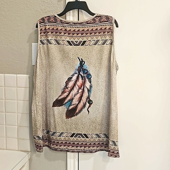 NEW Sleeveless Southwestern print Tank 4XL - Picture 7 of 7